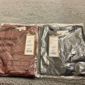 NWT Bundle of Niyama Sol Yoga Pocket Tee Shirt, Mauve & Olive/ Sz Small